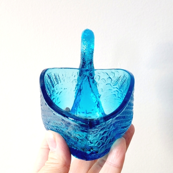 Blue glass Swan bowl, small items holder, organizer for small items - Picture 4 of 7